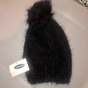 Old Navy faux fur black hat